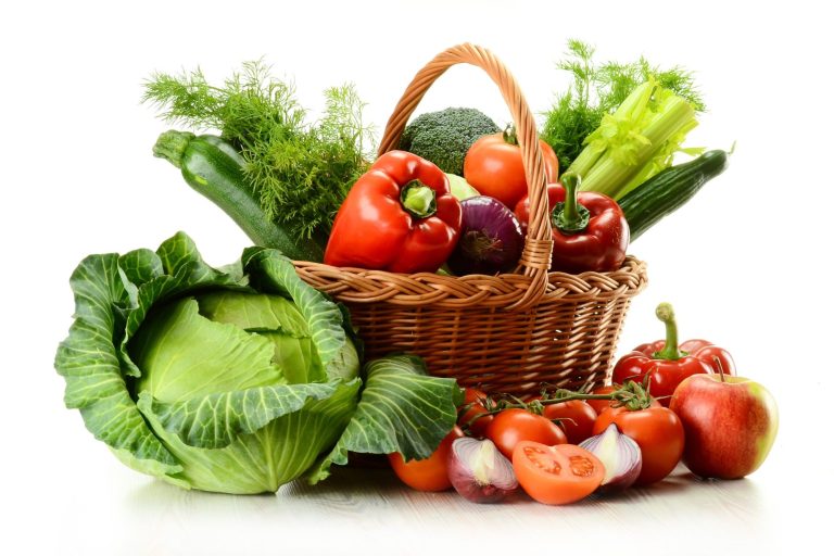 Ernährungsberatung- Vitalstoffreiche Ernährungg Korb mit frischem Gemüse